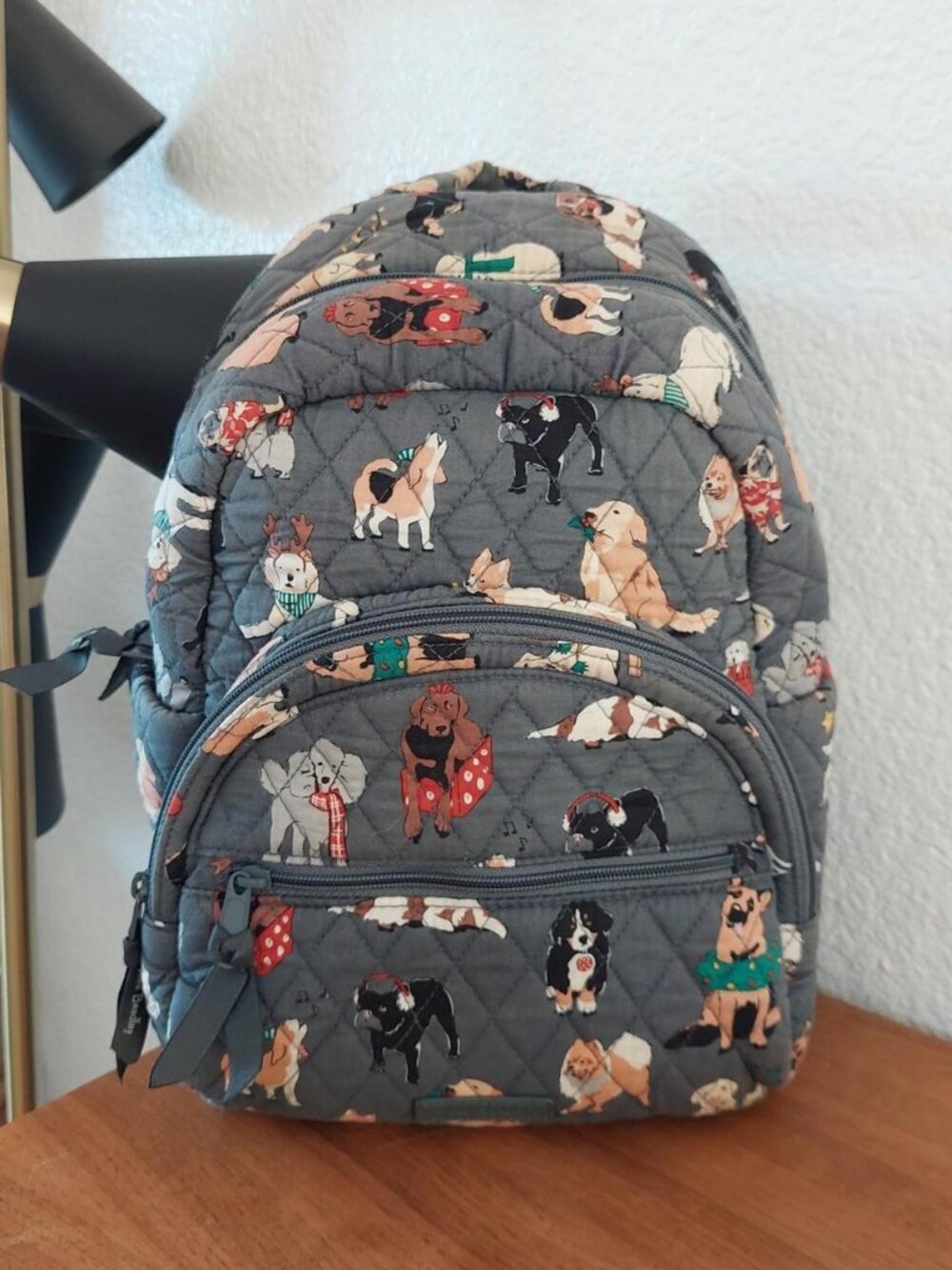 vera bradley dog show Christmas holiday Quilted dog backpack with cartoon dogs i